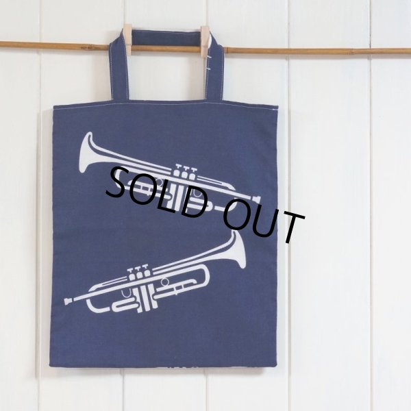 画像6: 手ぬぐいトートバッグ|トランペット (6)