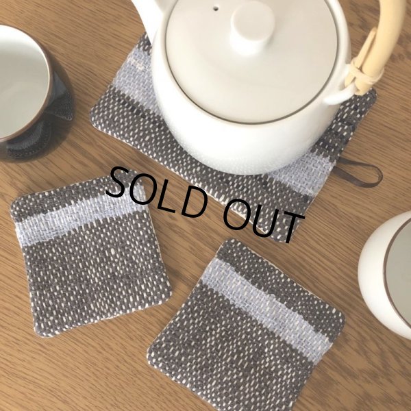 画像6: さきおり鍋つかみ グレー×水色  (6)