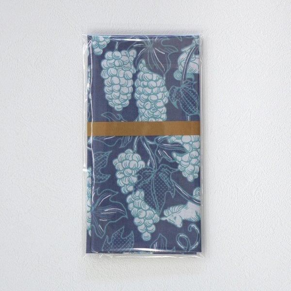 画像3: 手ぬぐい｜戯れるシリーズ　ウマとブドウ（ネイビー）　-Pink Giraffe- (3)