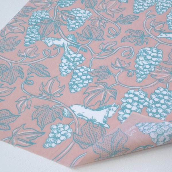 画像4: 手ぬぐい｜戯れるシリーズ　ウマとブドウ（ピンク）　-Pink Giraffe- (4)