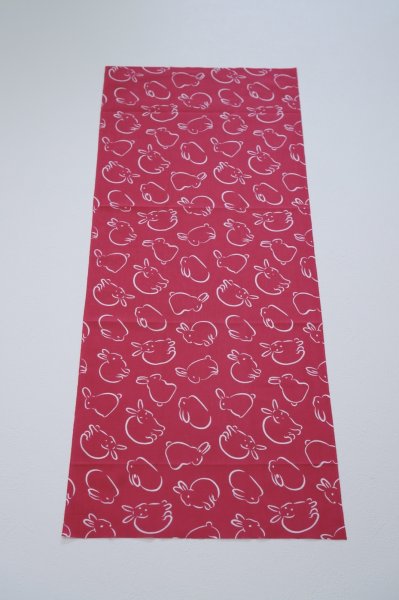 画像6: 手ぬぐい | うさてぬ(赤)　-柳田まち- (6)