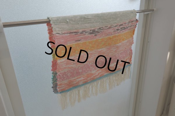 画像4: 手ぬぐいから作ったさきおりマット【No4】 (4)