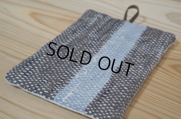 画像3: さきおり鍋つかみ グレー×水色  (3)